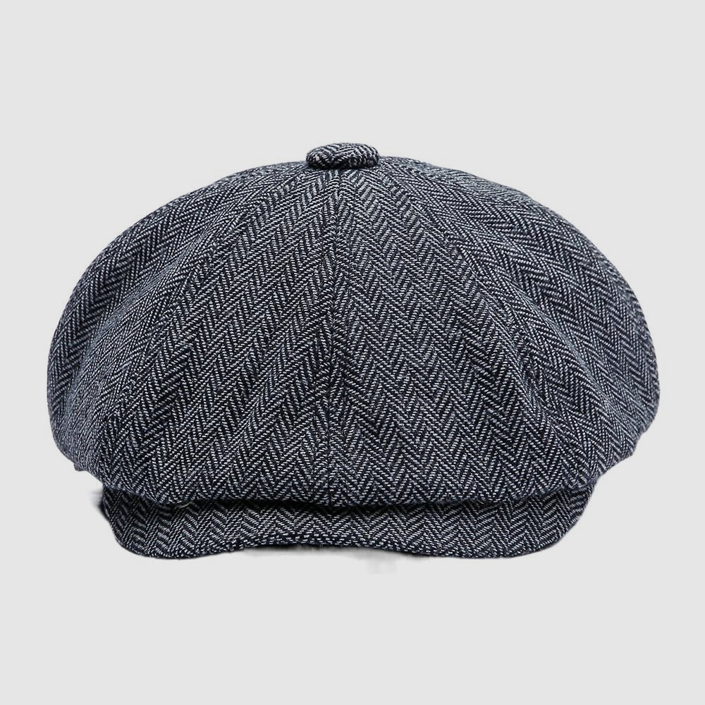Herringbone Twill Flat Cap