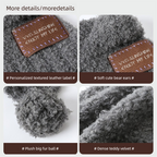 Teddy Fleece Pom-Pom Ear-Flap Warm Hat