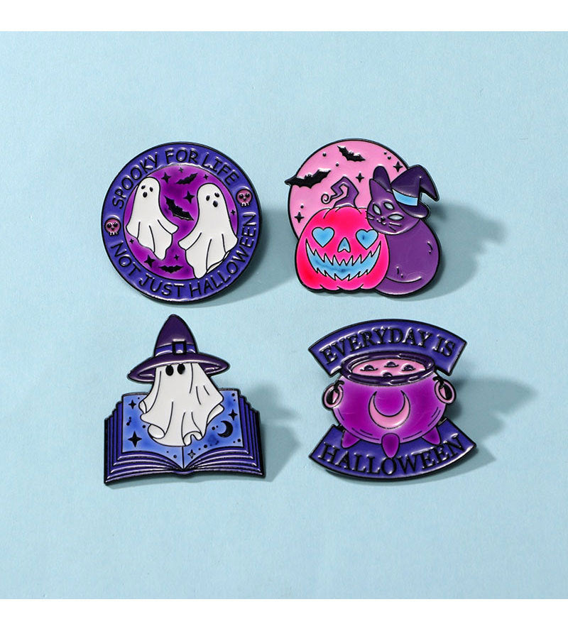 Halloween Luminous Badge Alloy Fluorescent Brooch