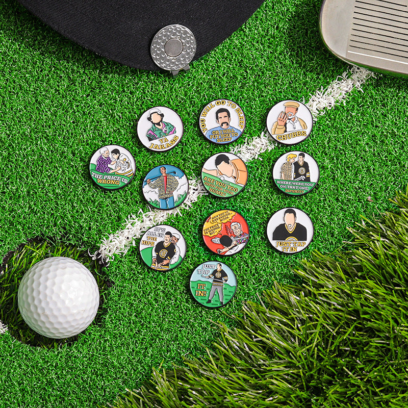 Golf Series Metal Magnetic Ball Marker Hat Clip