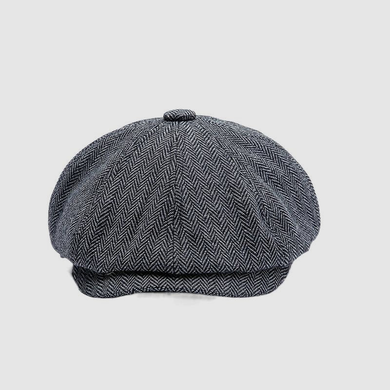 Herringbone Twill Flat Cap