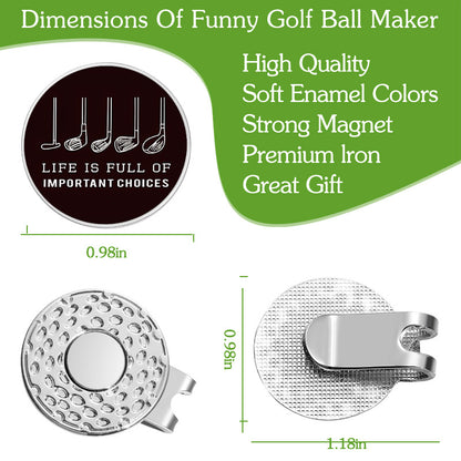 GOLF Metal Magnetic Ball Position Marker Personalized Golf Hat Clip Decoration