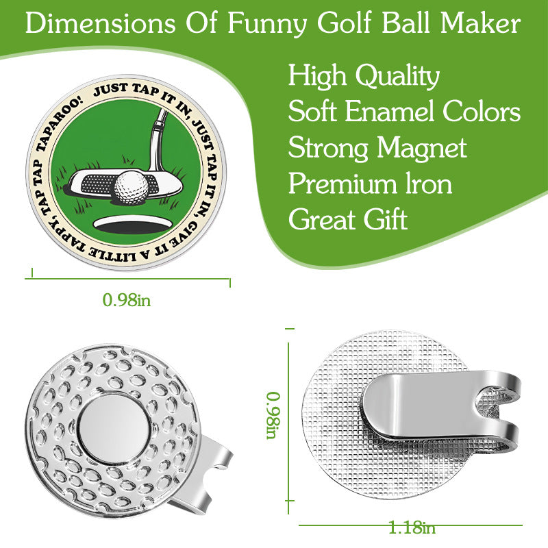 Golf Marker Metal Detachable Cartoon Ball Position Cap Clip