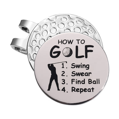 Golf Style Magnetic Metal Hat Clip Detachable Magnetic Round Ball Position Marker