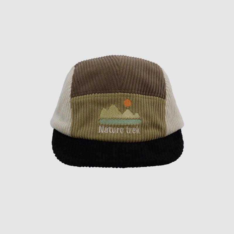 Corduroy Color-Block 5-Panel Baseball Cap