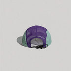 Back view of nylon mesh cap with adjustable strap closure and breathable panel design
