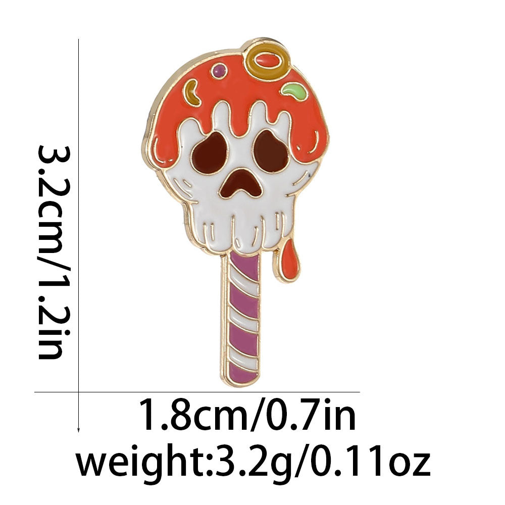 Halloween Brooch Magic Pumpkin Skull Ghost Metal Badge
