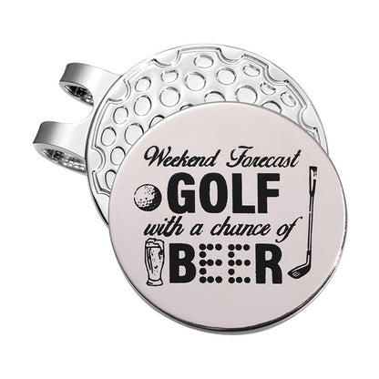 Golf Style Magnetic Metal Hat Clip Detachable Magnetic Round Ball Position Marker