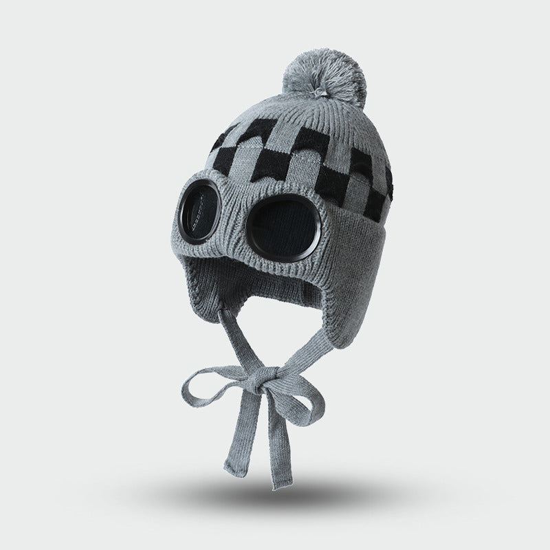 Winter Ski Visor Fleece-Lined Ear Flap Trapper Hat