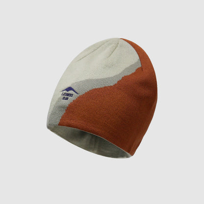 Autumn Winter Commute Womens Color-Block Ear Flap Knit Hat