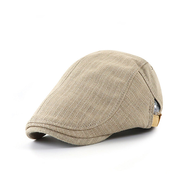 Striped Flat Cap