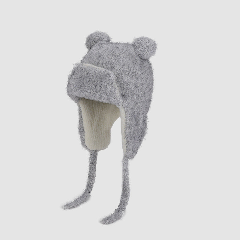 Children's Trapper Plush Bear Earflap Hood