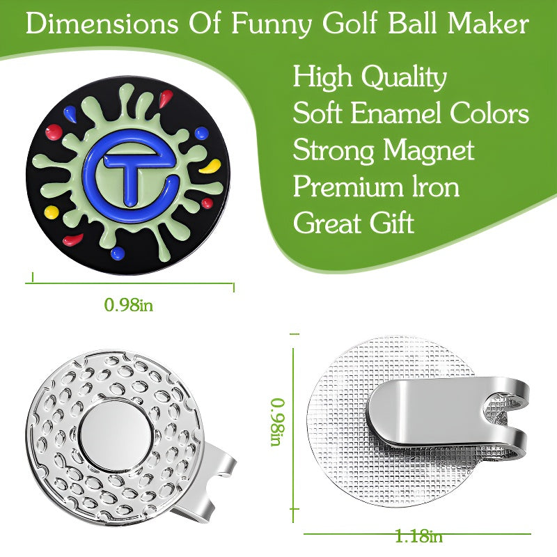 Mark Metal Magnetic Cartoon Ball Position Marker Personalized Golf Hat Clip