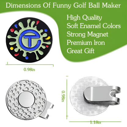 Mark Metal Magnetic Cartoon Ball Position Marker Personalized Golf Hat Clip