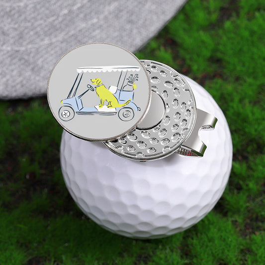Cartoon Magnetic Metal Hat Clip with Detachable Ball Position Mark