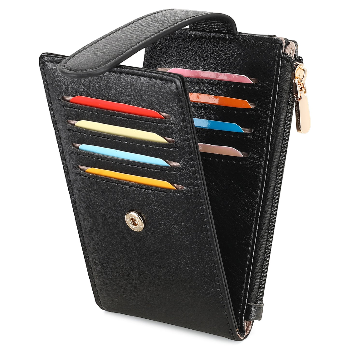 Gift Box Double Zipper Card Holder Multi-Card Slot RFID Anti-Magnetic Card Sleeve Coin Purse
