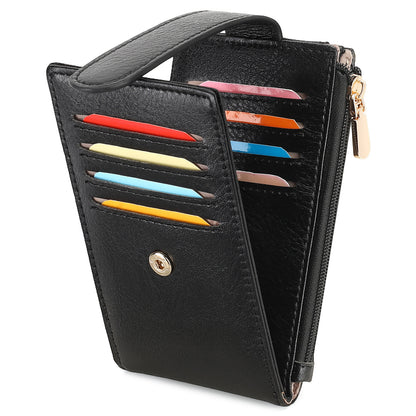 Gift Box Double Zipper Card Holder Multi-Card Slot RFID Anti-Magnetic Card Sleeve Coin Purse