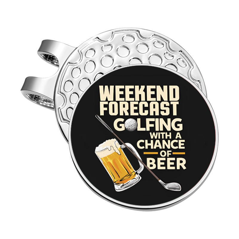 Golf Series GOLF Metal Magnetic Cartoon Ball Position Marker Personalized Hat Clip