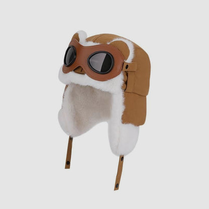 Children's Trapper Winter Windproof Cold Protection Goggles Flight Hat