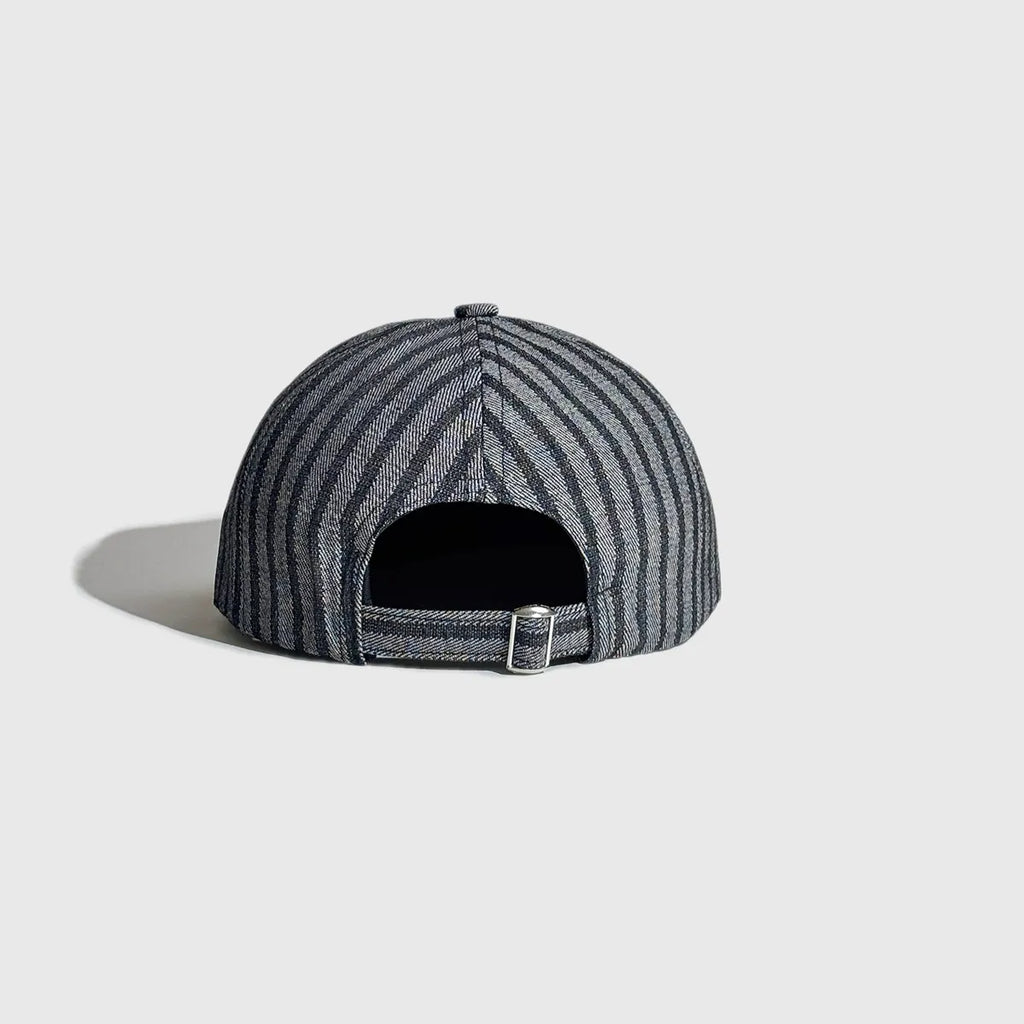 Striped Number 22 Embroidered Cotton Flat-Brim Cap