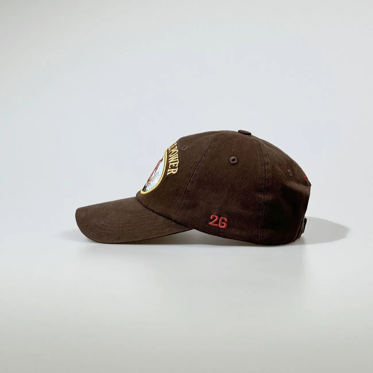Breathable washed cotton dad hat, classic horse oval embroidery relaxed fit cap