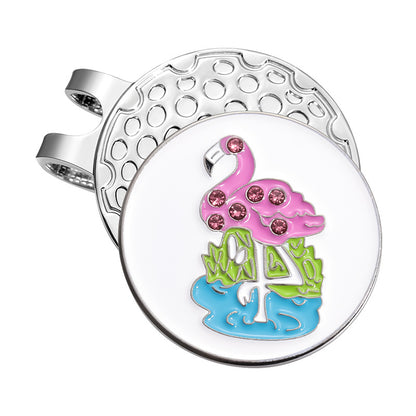 Girl Series Mark GOLF Metal Magnetic Cartoon Ball Position Hat Clip