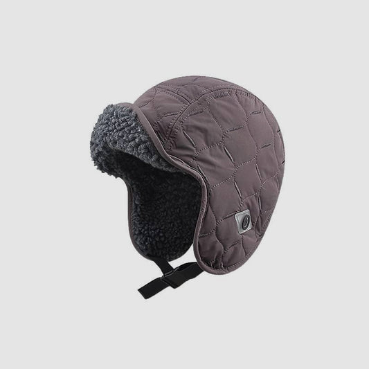 Thickened Lamb Wool Reversible Ear Protection Hat Outdoor Warm Skiing Cycling Aviator Hat