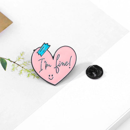 Inspirational Positive Slogan Sweet Style Alloy Spur Badge