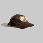 Casual brown horse embroidered dad hat, lightweight comfortable cotton baseball cap