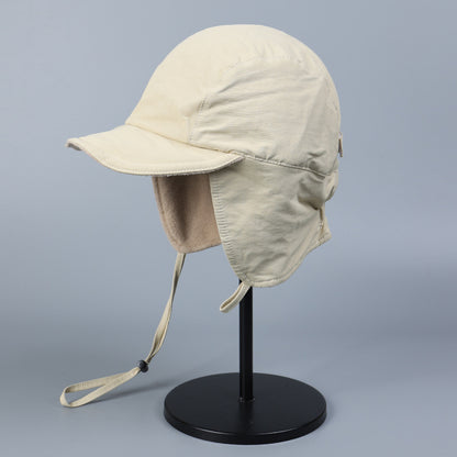 Outdoor Polar Fleece Lined Warm Nylon Water-Repellent Ski Ear Protection Hat