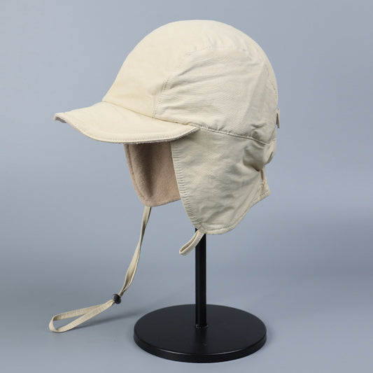 Outdoor Polar Fleece Lined Warm Nylon Water-Repellent Ski Ear Protection Hat