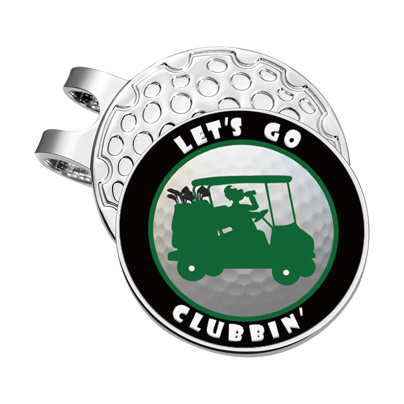 Golf Series GOLF Metal Magnetic Cartoon Ball Position Marker Personalized Hat Clip