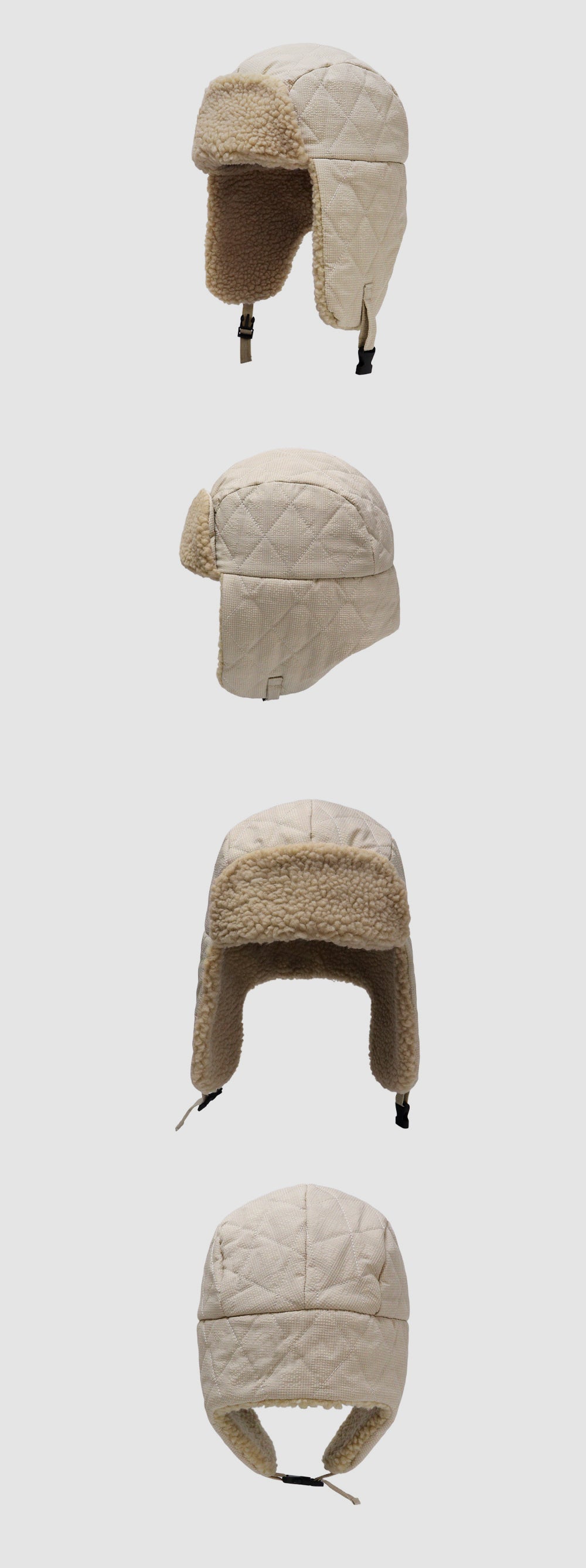 Thick Fleece Ear-Flap Trapper Hat for Cycling & Hiking