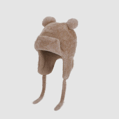 Children's Trapper Plush Bear Earflap Hood