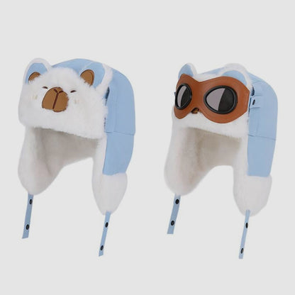 Children's Trapper Winter Windproof Cold Protection Goggles Flight Hat
