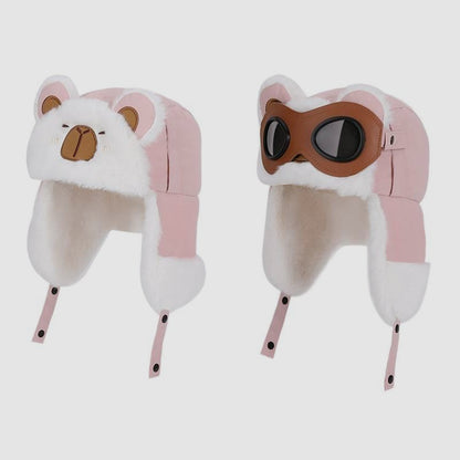 Children's Trapper Winter Windproof Cold Protection Goggles Flight Hat