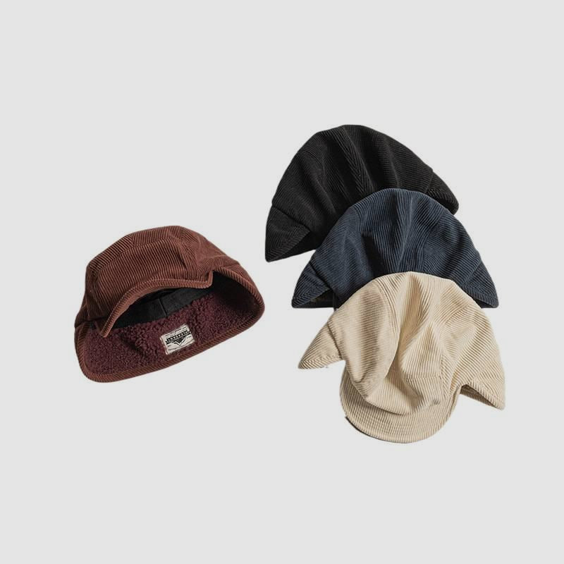 Retro Corduroy Winter Hat