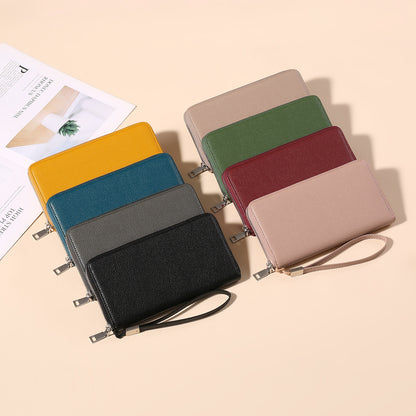 RFID Large Capacity Clutch Bag PU Bank Card Holder Wallet