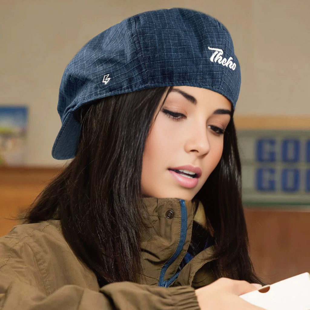 Plaid Anti-Wear Flat Cap