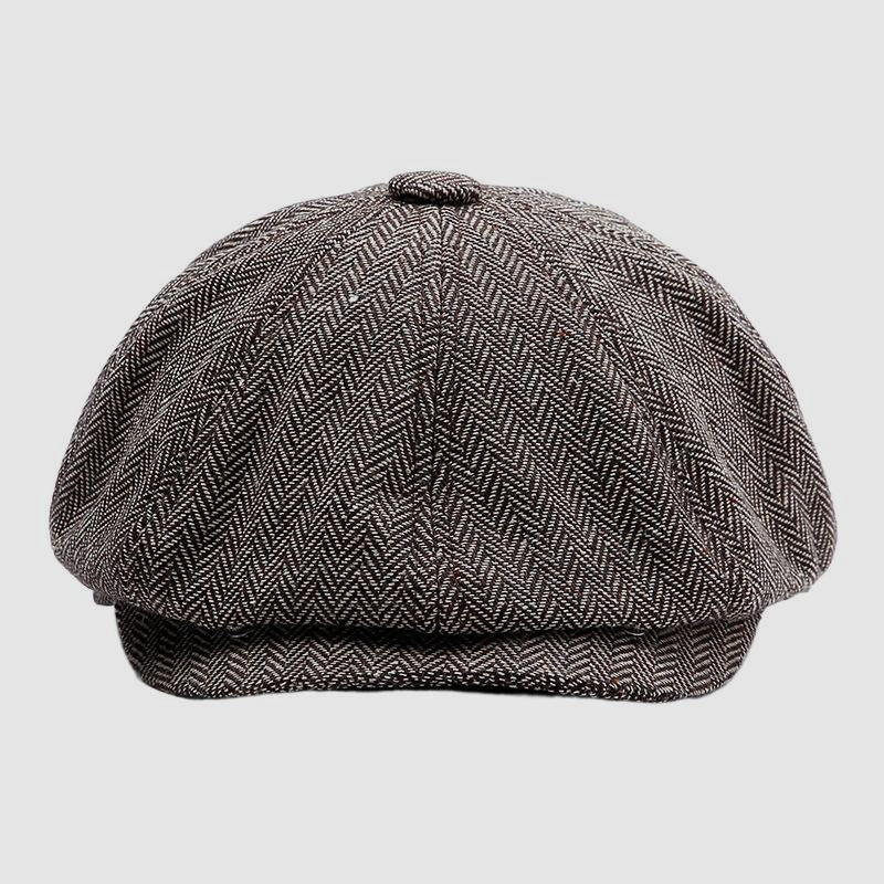Herringbone Twill Flat Cap