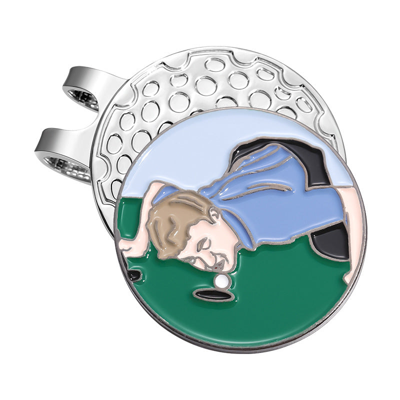 Mark Metal Magnetic Cartoon Ball Position Marker Personalized Golf Hat Clip