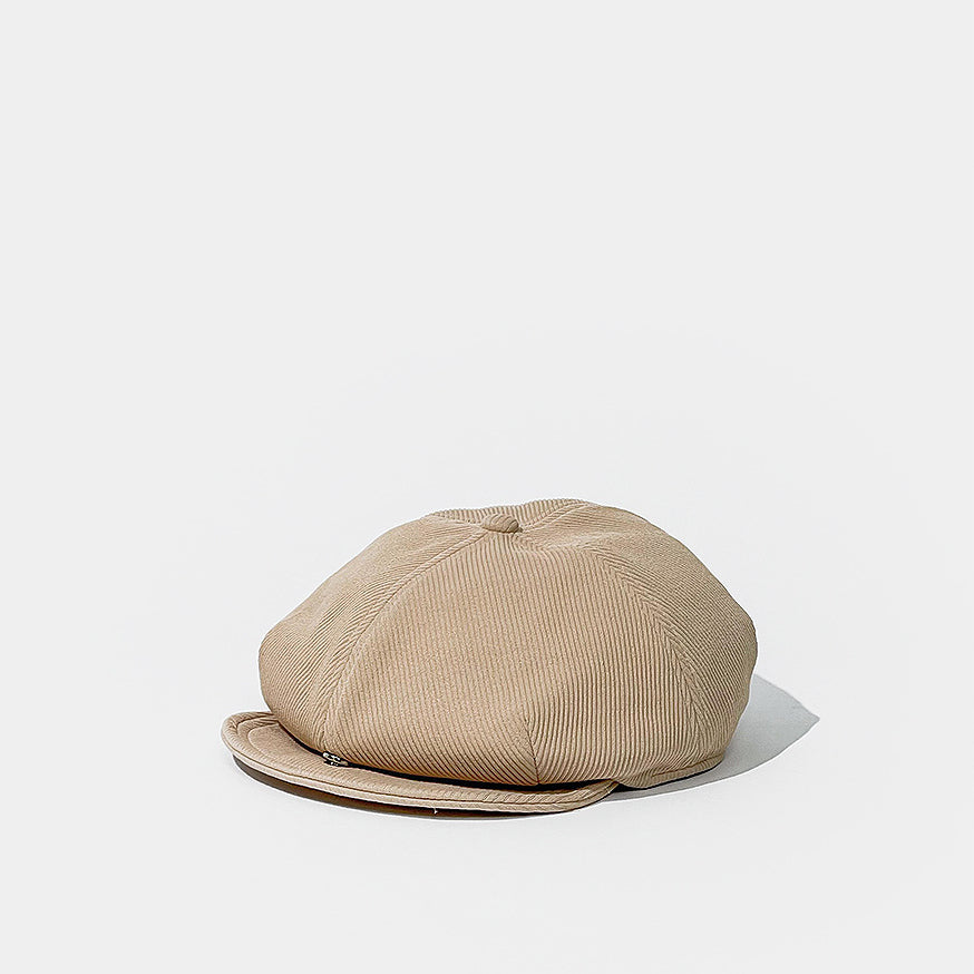 Corduroy Solid Color Flat Cap