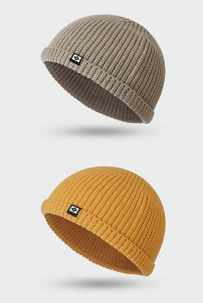 Plain Cuffed Warm Docker Cap