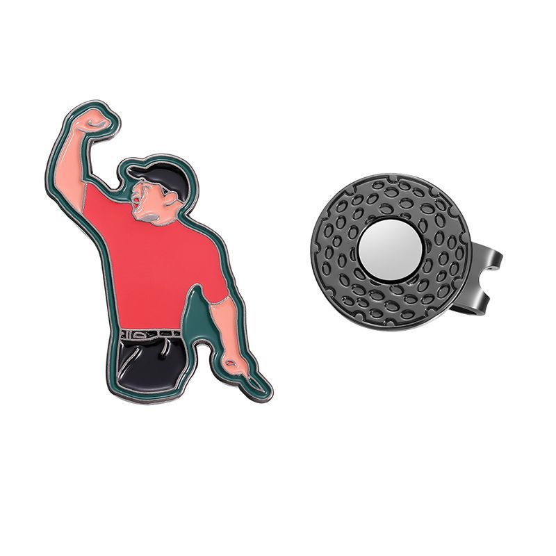 Girl Series Mark GOLF Metal Magnetic Cartoon Ball Position Hat Clip