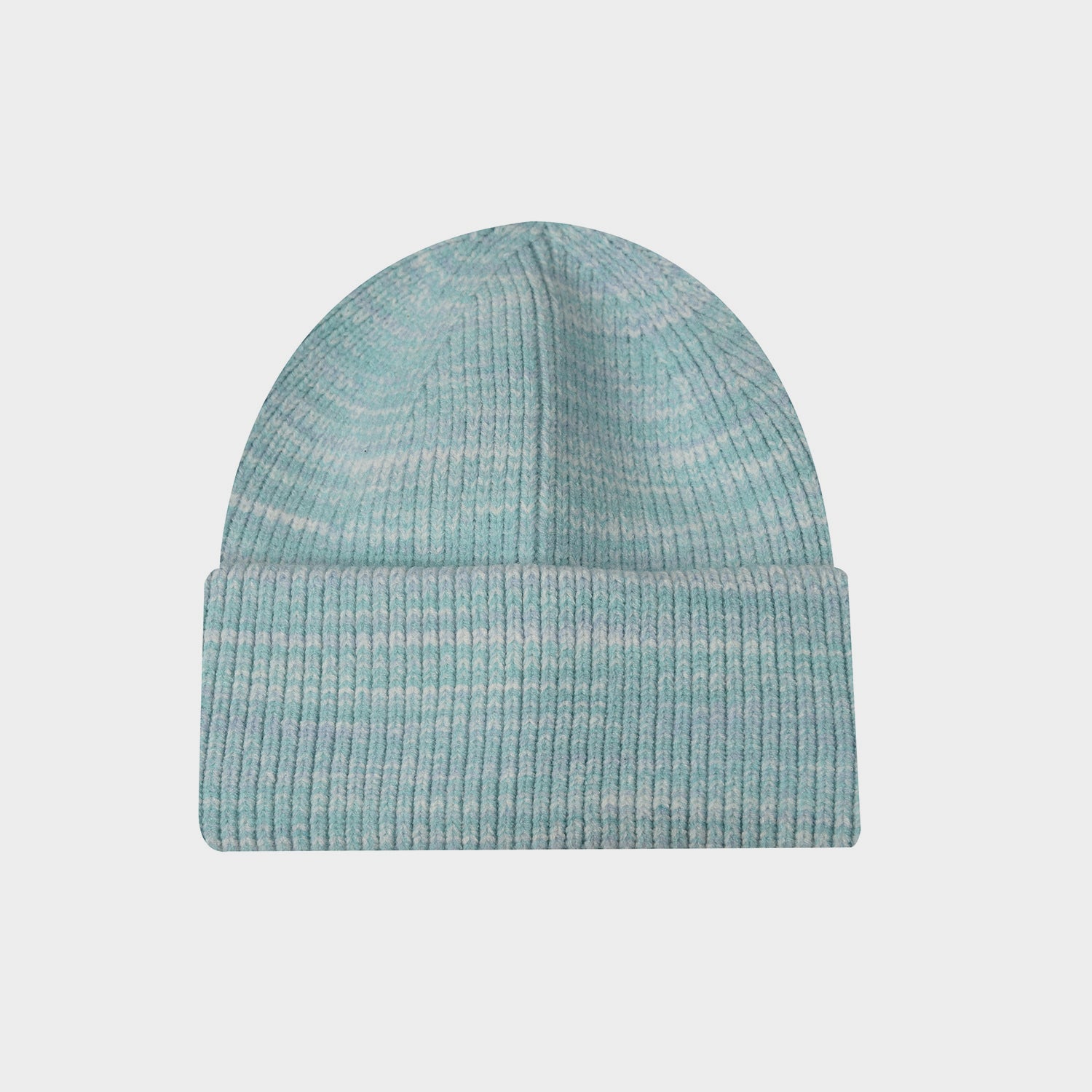 Rabbit Wool Core Spun Yarn Knitted Hat Double Folded Edge Wool Hat