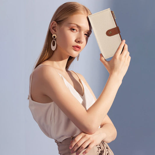 Ultra-thin Long Card Holder Anti-theft Multi-functional Multi-card Slot Wallet Foldable