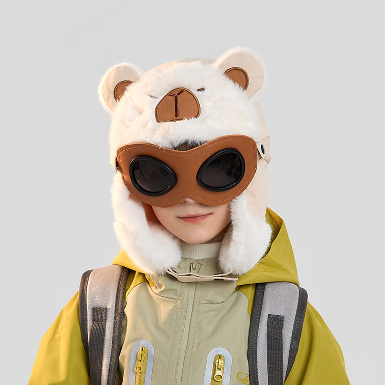 Children's Trapper Winter Windproof Cold Protection Goggles Flight Hat