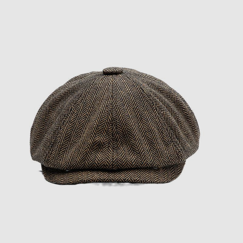 Herringbone Twill Flat Cap