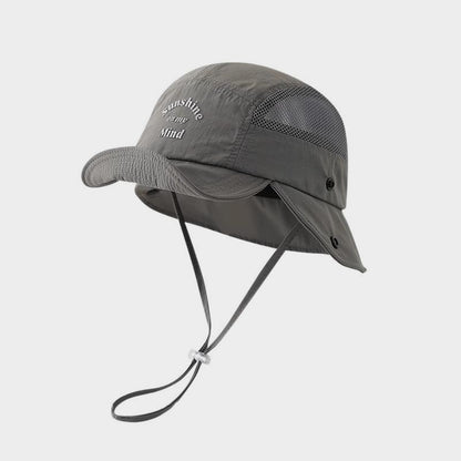 Outdoor Sun Protection Mesh Breathable Sun Hat Quick-Dry Neck Guard Hiking Fishing Camping Climbing Hat