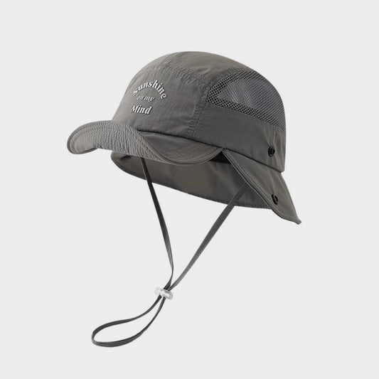 Outdoor Sun Protection Mesh Breathable Sun Hat Quick-Dry Neck Guard Hiking Fishing Camping Climbing Hat